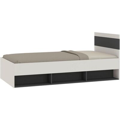 Möbelix , Anthrazit, Kaschmir , Holzwerkstoff , 3 Fächer , 90x200 cm , Möbelix , Anthrazit, Kaschmir , Holzwerkstoff , 3 Fächer , 90x200 cm ,