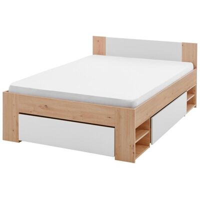 Möbelix , Weiß, Eiche Artisan , Holzwerkstoff , 140x200 cm , für Rollrost geeignet, mit Schubkästen, in verschiedenen Größen erhältlich , Möbelix , Weiß, Eiche Artisan , Holzwerkstoff , 140x200 cm , für Rollrost geeignet, mit Schubkästen, in verschiedenen Größen erhältlich ,