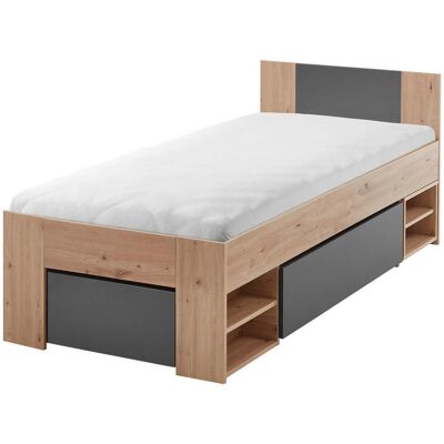 Möbelix , Anthrazit, Eiche Artisan , Holzwerkstoff , 90x200 cm , für Rollrost geeignet, in verschiedenen Größen erhältlich , Möbelix , Anthrazit, Eiche Artisan , Holzwerkstoff , 90x200 cm , für Rollrost geeignet, in verschiedenen Größen erhältlich ,