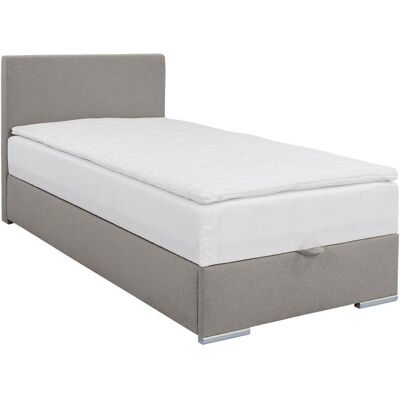 Möbelix , Taupe , Textil , Buche , vollmassiv , H2 , 100x200 cm , gepolstertes Kopfteil , Möbelix , Taupe , Textil , Buche , vollmassiv , H2 , 100x200 cm , gepolstertes Kopfteil ,