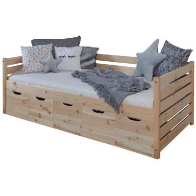 MID.YOU Naturbett mit Stauraum - 90x200 cm MID.YOU Naturbett mit Stauraum - 90x200 cm