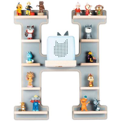 BOARTI Holz Buchstabe H Wandregal für Toniebox & Figuren - Kinderzimmer Deko BOARTI Holz Buchstabe H Wandregal für Toniebox & Figuren - Kinderzimmer Deko