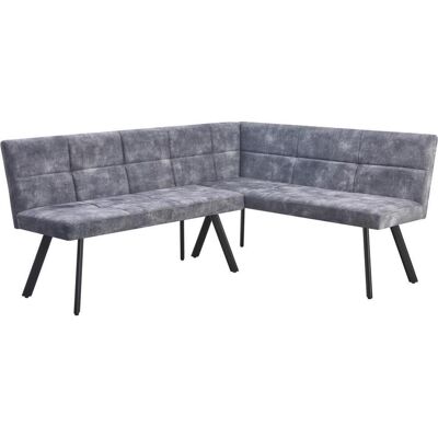Möbelix , Grau, Schwarz , Metall, Textil , Eckteil , 190x150 cm , Esszimmer, Bänke, Polsterbänke Möbelix , Grau, Schwarz , Metall, Textil , Eckteil , 190x150 cm , Esszimmer, Bänke, Polsterbänke