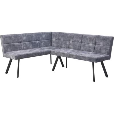 Möbelix , Grau, Schwarz , Metall, Textil , Eckteil , 190x150 cm , Esszimmer, Bänke, Polsterbänke Möbelix , Grau, Schwarz , Metall, Textil , Eckteil , 190x150 cm , Esszimmer, Bänke, Polsterbänke