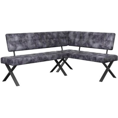 Möbelix , Anthrazit , Metall, Textil , L-Form , 200x150 cm , Esszimmer, Bänke, Polsterbänke Möbelix , Anthrazit , Metall, Textil , L-Form , 200x150 cm , Esszimmer, Bänke, Polsterbänke