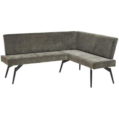 Mid.you , Dunkelgrau , Metall, Textil , L-Form , 190x150 cm , Esszimmer, Bänke, Polsterbänke Mid.you , Dunkelgrau , Metall, Textil , L-Form , 190x150 cm , Esszimmer, Bänke, Polsterbänke