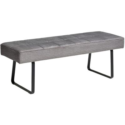 Mid.you , Dunkelgrau , Metall, Textil , 140x49x47 cm , Esszimmer, Bänke, Polsterbänke Mid.you , Dunkelgrau , Metall, Textil , 140x49x47 cm , Esszimmer, Bänke, Polsterbänke