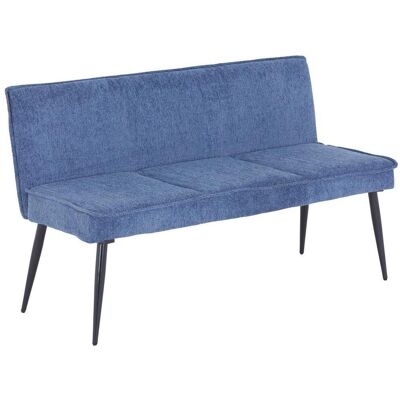 Mid.you , Blau, Braun , Metall, Textil , 140x83x62 cm , Esszimmer, Bänke, Polsterbänke Mid.you , Blau, Braun , Metall, Textil , 140x83x62 cm , Esszimmer, Bänke, Polsterbänke