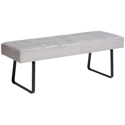 Mid.you , Hellgrau , Metall, Textil , 140x49x47 cm , Esszimmer, Bänke, Polsterbänke Mid.you , Hellgrau , Metall, Textil , 140x49x47 cm , Esszimmer, Bänke, Polsterbänke