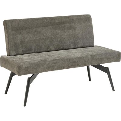 Mid.you , Dunkelgrau , Metall, Textil , 140x88x62 cm , Esszimmer, Bänke, Polsterbänke Mid.you , Dunkelgrau , Metall, Textil , 140x88x62 cm , Esszimmer, Bänke, Polsterbänke