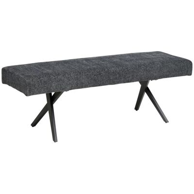 Mid.you , Dunkelgrau , Metall, Textil , 140x49x47 cm , Esszimmer, Bänke, Polsterbänke Mid.you , Dunkelgrau , Metall, Textil , 140x49x47 cm , Esszimmer, Bänke, Polsterbänke