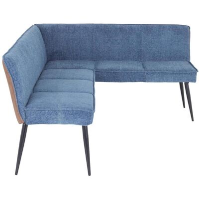 Mid.you , Blau, Braun , Metall, Textil , seitenverkehrt montierbar, L-Form , 194x154 cm , Esszimmer, Bänke, Polsterbänke Mid.you , Blau, Braun , Metall, Textil , seitenverkehrt montierbar, L-Form , 194x154 cm , Esszimmer, Bänke, Polsterbänke