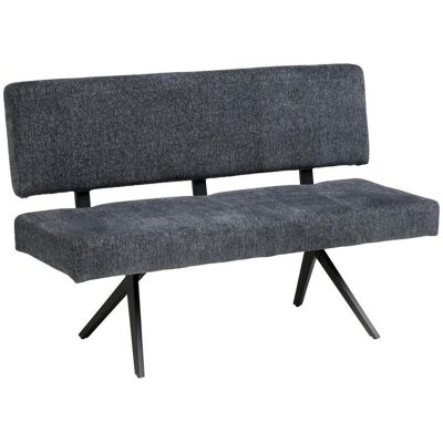 Mid.you , Dunkelgrau , Metall, Textil , 140x90x62 cm , Esszimmer, Bänke, Polsterbänke Mid.you , Dunkelgrau , Metall, Textil , 140x90x62 cm , Esszimmer, Bänke, Polsterbänke