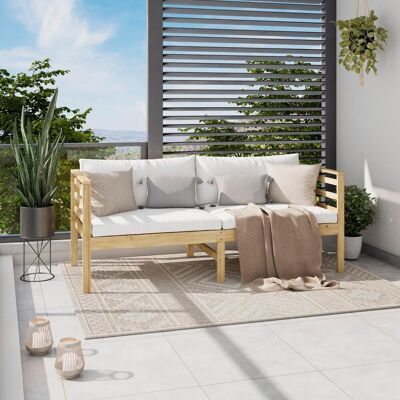 James Wood , Weiß, Akaziefarben , Holz, Textil , Akazie , massiv , Füllung: Polyester , 180x70x74 cm , Gartenmöbel, Gartenbänke James Wood , Weiß, Akaziefarben , Holz, Textil , Akazie , massiv , Füllung: Polyester , 180x70x74 cm , Gartenmöbel, Gartenbänke