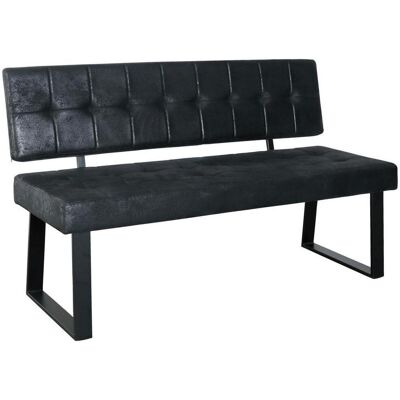 Livetastic , Schwarz , Metall, Textil , 140x85x56 cm , Esszimmer, Bänke, Polsterbänke Livetastic , Schwarz , Metall, Textil , 140x85x56 cm , Esszimmer, Bänke, Polsterbänke