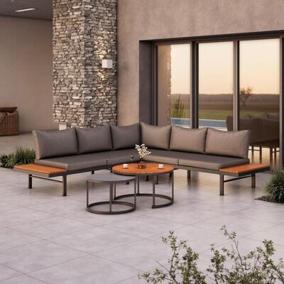 Beldano , Grau, Naturfarben , Holz, Metall, Glas , Akazie , massiv , Füllung: Komfortschaum,Polyester , L-Form , 261x261 cm , UV-beständig, Bank klappbar, Tisch mit Glasplatte , Gartenmöbel, Loungemöbel, Loungegarnituren Beldano , Grau, Naturfarben , Holz, Metall, Glas , Akazie , massiv , Füllung: Komfortschaum,Polyester , L-Form , 261x261 cm , UV-beständig, Bank klappbar, Tisch mit Glasplatte , Gartenmöbel, Loungemöbel, Loungegarnituren