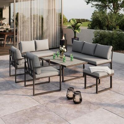 Beldano , Grau, Dunkelgrau , Metall, Textil, Holzwerkstoff , Füllung: Polyester,Polyester , einzeln stellbar , 165x72x68 cm , wetterfest , Gartenmöbel, Loungemöbel, Loungegarnituren Beldano , Grau, Dunkelgrau , Metall, Textil, Holzwerkstoff , Füllung: Polyester,Polyester , einzeln stellbar , 165x72x68 cm , wetterfest , Gartenmöbel, Loungemöbel, Loungegarnituren
