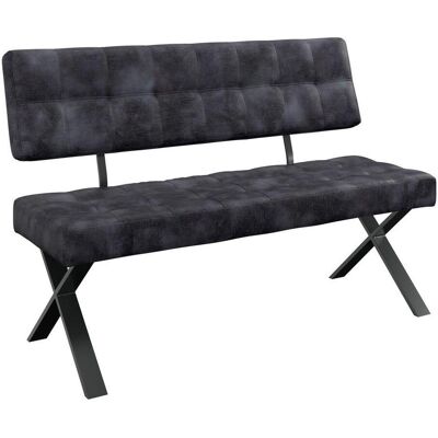 Möbelix , Anthrazit , Metall, Textil , 140x93x61 cm , Esszimmer, Bänke, Polsterbänke Möbelix , Anthrazit , Metall, Textil , 140x93x61 cm , Esszimmer, Bänke, Polsterbänke