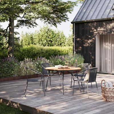 Gardenson , Anthrazit, Dunkelgrau, Teakfarben , Holz, Metall, Kunststoff , Teakholz , vollmassiv , rund , 160x74x160 cm , Gartenmöbel, Gartenmöbel-Sets, Gartengarnituren Gardenson , Anthrazit, Dunkelgrau, Teakfarben , Holz, Metall, Kunststoff , Teakholz , vollmassiv , rund , 160x74x160 cm , Gartenmöbel, Gartenmöbel-Sets, Gartengarnituren