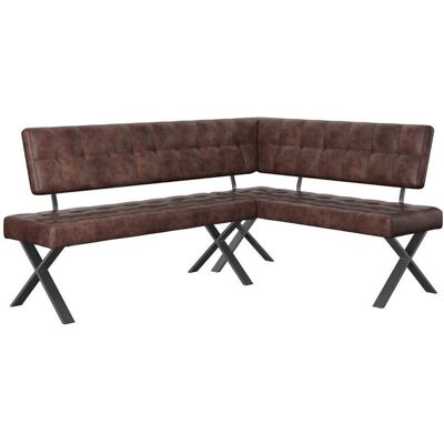 Möbelix , Anthrazit, Braun , Metall, Textil , L-Form , 200x150 cm , Esszimmer, Bänke, Polsterbänke Möbelix , Anthrazit, Braun , Metall, Textil , L-Form , 200x150 cm , Esszimmer, Bänke, Polsterbänke