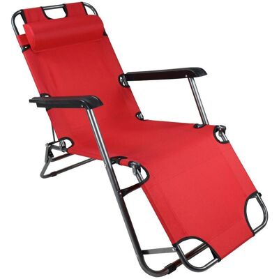 Ambia Garden , Rot , Metall, Kunststoff, Textil , Füllung: Polyester , 60x27x153 cm , UV-beständig, regenabweisend, rostfrei, Rückenlehne verstellbar , Gartenmöbel, Gartenliegen, Sonnenliegen Ambia Garden , Rot , Metall, Kunststoff, Textil , Füllung: Polyester , 60x27x153 cm , UV-beständig, regenabweisend, rostfrei, Rückenlehne verstellbar , Gartenmöbel, Gartenliegen, Sonnenliegen