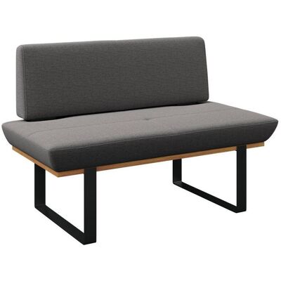 James Wood , Grau , Holz, Metall, Textil , Eiche , vollmassiv , 130x48x90 cm , in verschiedenen Größen erhältlich , Esszimmer, Bänke, Polsterbänke James Wood , Grau , Holz, Metall, Textil , Eiche , vollmassiv , 130x48x90 cm , in verschiedenen Größen erhältlich , Esszimmer, Bänke, Polsterbänke