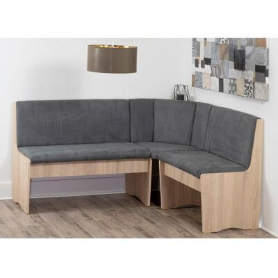 P & B , Grau, Sonoma Eiche , Textil, Holzwerkstoff , Uni , seitenverkehrt montierbar , 125x89x165 cm , Truhe im Sitz , Esszimmer, Bänke, Polsterbänke P & B , Grau, Sonoma Eiche , Textil, Holzwerkstoff , Uni , seitenverkehrt montierbar , 125x89x165 cm , Truhe im Sitz , Esszimmer, Bänke, Polsterbänke