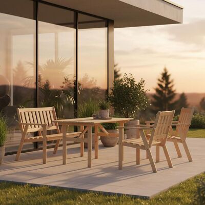 MERXX Sylt Gartentisch-Set - Massivholz, FSC, Outdoor MERXX Sylt Gartentisch-Set - Massivholz, FSC, Outdoor