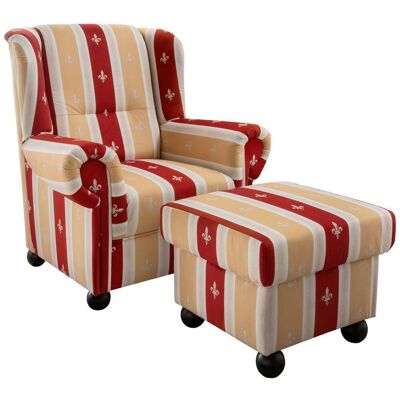 Livetastic , Rot , Textil , Buche , Streifen , 92x102x145 cm , Made in EU , Wohnzimmer, Sessel, Relaxsessel Livetastic , Rot , Textil , Buche , Streifen , 92x102x145 cm , Made in EU , Wohnzimmer, Sessel, Relaxsessel