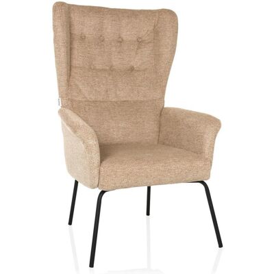 Mid.you , Beige , Textil , 71x110x71 cm , Wohnzimmer, Sessel, Ohrensessel Mid.you , Beige , Textil , 71x110x71 cm , Wohnzimmer, Sessel, Ohrensessel
