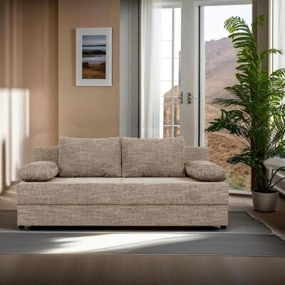 P & B , Cappuccino , Textil , Füllung: Schaumstoffflocken , 190x80x75 cm , Liegefunktion, Rücken echt , Wohnzimmer, Sofas & Couches, Schlafsofas, Schlafsofas P & B , Cappuccino , Textil , Füllung: Schaumstoffflocken , 190x80x75 cm , Liegefunktion, Rücken echt , Wohnzimmer, Sofas & Couches, Schlafsofas, Schlafsofas