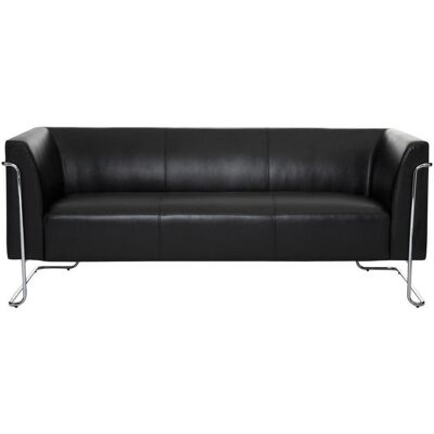 HJH OFFICE Curacao Loungesofa - Moderner Stil - 3-Sitzer - Schwarz HJH OFFICE Curacao Loungesofa - Moderner Stil - 3-Sitzer - Schwarz