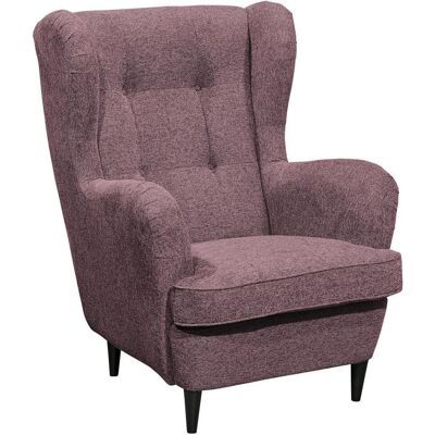 P & B , Aubergine , Textil, Holzwerkstoff , 78x102x98 cm , Wohnzimmer, Sessel, Ohrensessel P & B , Aubergine , Textil, Holzwerkstoff , 78x102x98 cm , Wohnzimmer, Sessel, Ohrensessel