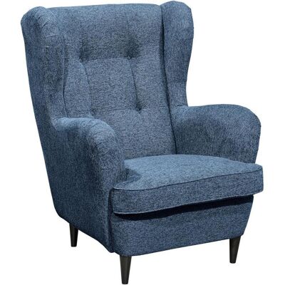 P & B , Dunkelblau , Textil, Holzwerkstoff , 78x102x98 cm , Made in EU , Wohnzimmer, Sessel, Ohrensessel P & B , Dunkelblau , Textil, Holzwerkstoff , 78x102x98 cm , Made in EU , Wohnzimmer, Sessel, Ohrensessel