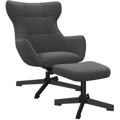Luca Bessoni , Grau, Schwarz , Metall, Textil , 76x101x86 cm , Wohnzimmer, Sessel, Relaxsessel Luca Bessoni , Grau, Schwarz , Metall, Textil , 76x101x86 cm , Wohnzimmer, Sessel, Relaxsessel