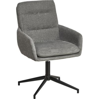Mid.you , Grau, Schwarz , Holz, Metall, Textil , Pappel , Sperrholz , 57x88x67 cm , Bsci , Sitzfläche 360° drehbar, inklusive Armlehnen , Esszimmer, Esszimmerstühle, Polsterstühle Mid.you , Grau, Schwarz , Holz, Metall, Textil , Pappel , Sperrholz , 57x88x67 cm , Bsci , Sitzfläche 360° drehbar, inklusive Armlehnen , Esszimmer, Esszimmerstühle, Polsterstühle