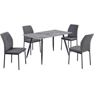Möbelix , Hellgrau , Metall, Textil, Keramik , 120x75x80 cm , Esszimmer, Essgruppen Möbelix , Hellgrau , Metall, Textil, Keramik , 120x75x80 cm , Esszimmer, Essgruppen