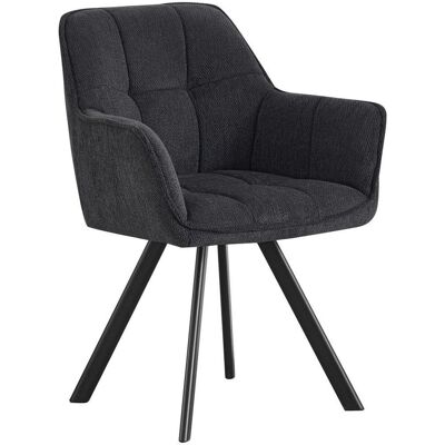 Möbelix , Schwarz, Dunkelgrau , Metall, Textil , 63x84.5x62 cm , inklusive Armlehnen , Esszimmer, Esszimmerstühle, Polsterstühle Möbelix , Schwarz, Dunkelgrau , Metall, Textil , 63x84.5x62 cm , inklusive Armlehnen , Esszimmer, Esszimmerstühle, Polsterstühle