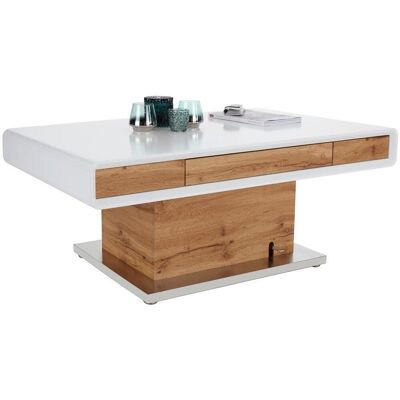 Möbelix , Weiß, Eichefarben , Metall, Holzwerkstoff , 2 Schublade(n) Schubladen , rechteckig , 130x49-78x70 cm , höhenverstellbar , Wohnzimmer, Wohnzimmertische, Couchtische, Couchtische Metall Möbelix , Weiß, Eichefarben , Metall, Holzwerkstoff , 2 Schublade(n) Schubladen , rechteckig , 130x49-78x70 cm , höhenverstellbar , Wohnzimmer, Wohnzimmertische, Couchtische, Couchtische Metall