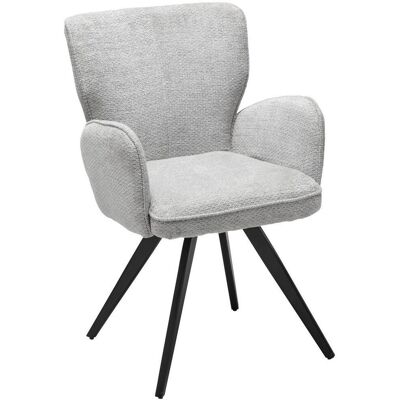 Mid.you , Grau, Schwarz , Metall, Textil , 60x85x61 cm , inklusive Armlehnen , Esszimmer, Esszimmerstühle, Polsterstühle Mid.you , Grau, Schwarz , Metall, Textil , 60x85x61 cm , inklusive Armlehnen , Esszimmer, Esszimmerstühle, Polsterstühle