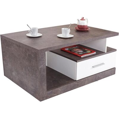Möbelix , Weiß, Dunkelgrau , Holzwerkstoff , 2 Schublade(n) Schubladen , rechteckig , 110x45x67 cm , Wohnzimmer, Wohnzimmertische, Couchtische, Couchtische mit Laden Möbelix , Weiß, Dunkelgrau , Holzwerkstoff , 2 Schublade(n) Schubladen , rechteckig , 110x45x67 cm , Wohnzimmer, Wohnzimmertische, Couchtische, Couchtische mit Laden
