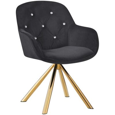 Möbelix , Schwarz, Goldfarben , Metall, Textil , 62x85x61 cm , Sitzfläche 360° drehbar , Esszimmer, Esszimmerstühle, Polsterstühle Möbelix , Schwarz, Goldfarben , Metall, Textil , 62x85x61 cm , Sitzfläche 360° drehbar , Esszimmer, Esszimmerstühle, Polsterstühle