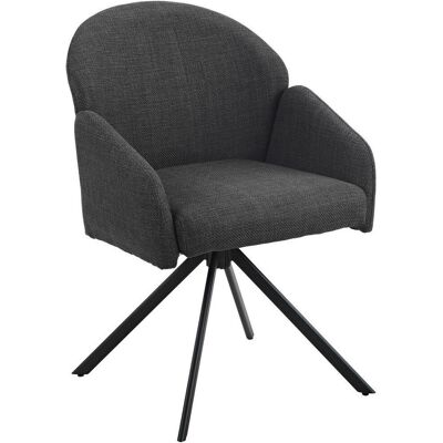 Möbelix , Anthrazit , Metall, Textil , 56.5x61x84 cm , Oeko-Tex® Standard 100 , Sitzfläche 360° drehbar, ergonomische Rückenlehne, gepolsterte Armlehnen , Esszimmer, Esszimmerstühle, Polsterstühle Möbelix , Anthrazit , Metall, Textil , 56.5x61x84 cm , Oeko-Tex® Standard 100 , Sitzfläche 360° drehbar, ergonomische Rückenlehne, gepolsterte Armlehnen , Esszimmer, Esszimmerstühle, Polsterstühle