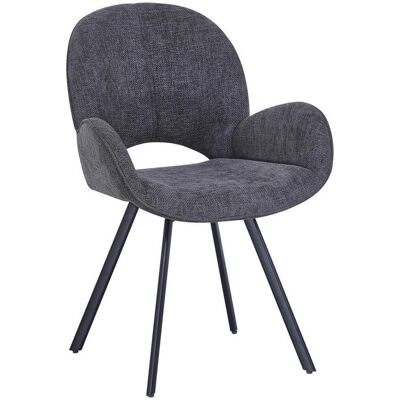 Mid.you , Grau, Schwarz , Metall, Textil , 61x88x62 cm , Esszimmer, Esszimmerstühle, Polsterstühle Mid.you , Grau, Schwarz , Metall, Textil , 61x88x62 cm , Esszimmer, Esszimmerstühle, Polsterstühle