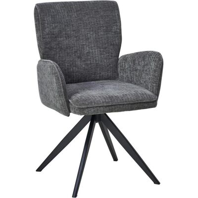 Mid.you , Grau, Schwarz , Holz, Metall, Textil , Pappel , Sperrholz , 60x89x63 cm , Bsci , inklusive Armlehnen , Esszimmer, Esszimmerstühle, Polsterstühle Mid.you , Grau, Schwarz , Holz, Metall, Textil , Pappel , Sperrholz , 60x89x63 cm , Bsci , inklusive Armlehnen , Esszimmer, Esszimmerstühle, Polsterstühle
