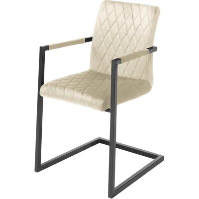 Mid.you , Schwarz, Beige , Metall, Textil , 54x86x63 cm , Esszimmer, Esszimmerstühle, Polsterstühle Mid.you , Schwarz, Beige , Metall, Textil , 54x86x63 cm , Esszimmer, Esszimmerstühle, Polsterstühle