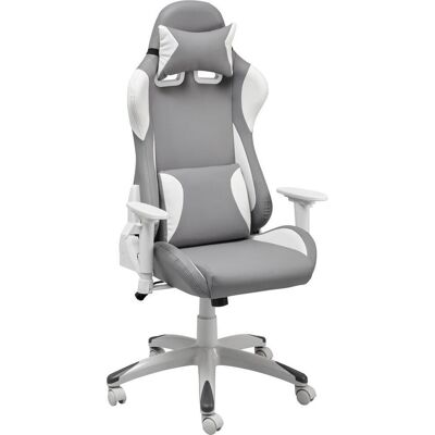 Livetastic , Grau, Weiß , Kunststoff, Textil , 66x126-134x59 cm , Büromöbel, Bürostühle, Gaming Stühle Livetastic , Grau, Weiß , Kunststoff, Textil , 66x126-134x59 cm , Büromöbel, Bürostühle, Gaming Stühle