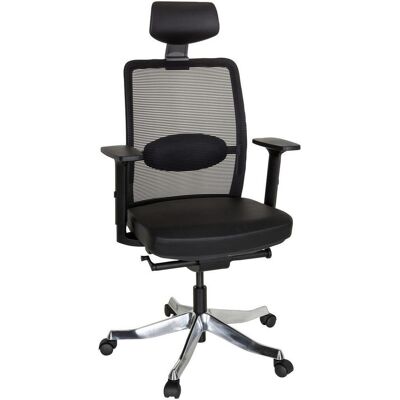 Mid.you , Schwarz , Metall , Echtleder , 68x138x60 cm , Wippmechanik mit Härtegradeinstellung, Sitzfläche 360° drehbar, ergonomische Rückenlehne , Mid.you , Schwarz , Metall , Echtleder , 68x138x60 cm , Wippmechanik mit Härtegradeinstellung, Sitzfläche 360° drehbar, ergonomische Rückenlehne ,
