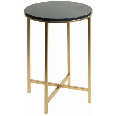 Möbelix , Anthrazit, Goldfarben , Metall, Holzwerkstoff , rund , 53 cm , Kleinmöbel, Beistelltische Möbelix , Anthrazit, Goldfarben , Metall, Holzwerkstoff , rund , 53 cm , Kleinmöbel, Beistelltische
