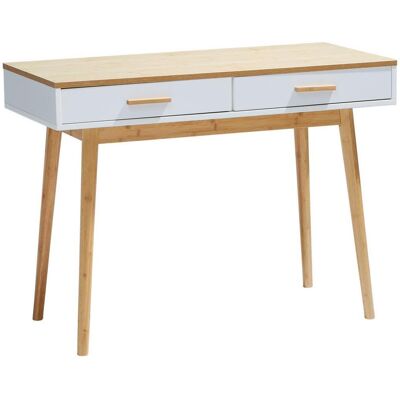 Mid.you , Naturfarben, Weiß , Holz, Holzwerkstoff , Bambus , 2 Schublade(n) Schubladen , rechteckig , 100x73.5x45 cm , Büromöbel, Schreibtische, Schreibtische Mid.you , Naturfarben, Weiß , Holz, Holzwerkstoff , Bambus , 2 Schublade(n) Schubladen , rechteckig , 100x73.5x45 cm , Büromöbel, Schreibtische, Schreibtische